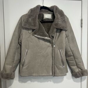 Oui Faux Fur Grey Coat
